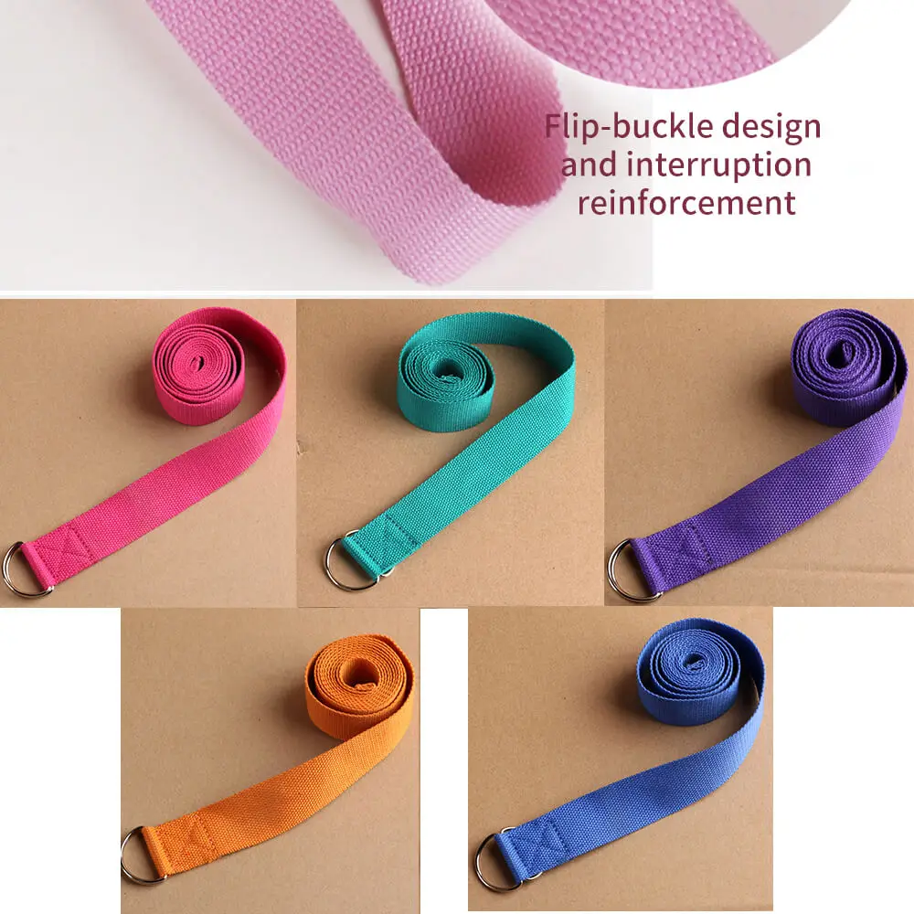 Ремень для йоги FDBRO регулируемый спортивный ремень наплечный эластичный занятий