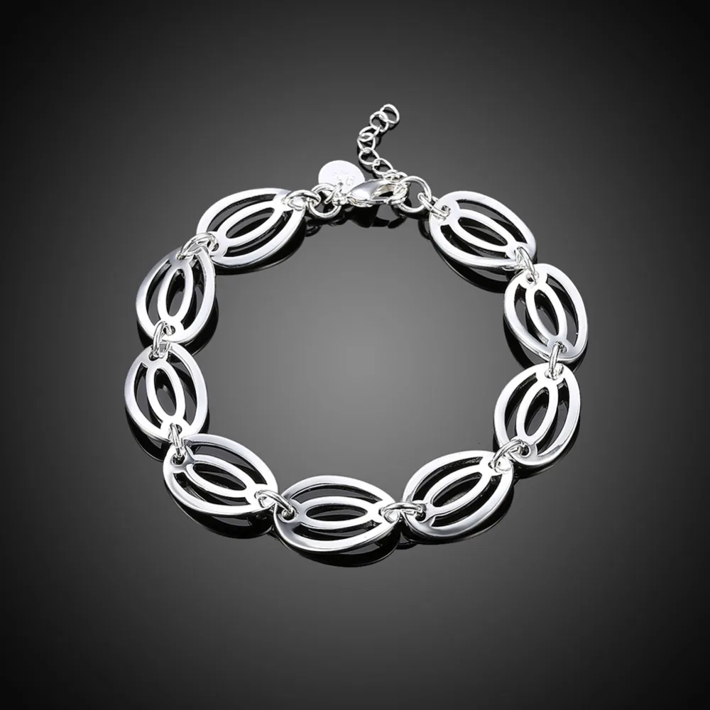 

Женский браслет с геометрическим узором, серебряный браслет, ювелирное изделие высшего качества