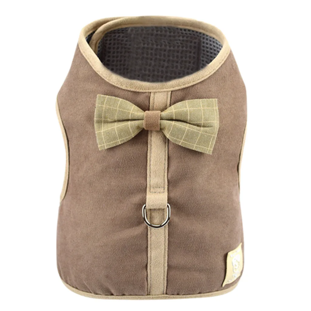 1set Pet Cat Dog Puppy Soft Durable harmless Corduroy Mesh Vest Leash Chest Straps Belt Adjustable accessories | Дом и сад