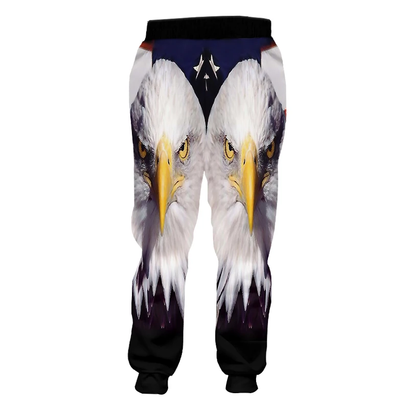 OGKB Homme Loose GYMS 3D Harem Pants Printed American Flag Eagle Casual Large Size Habiliment For Men Spring Sweatpants | Мужская одежда