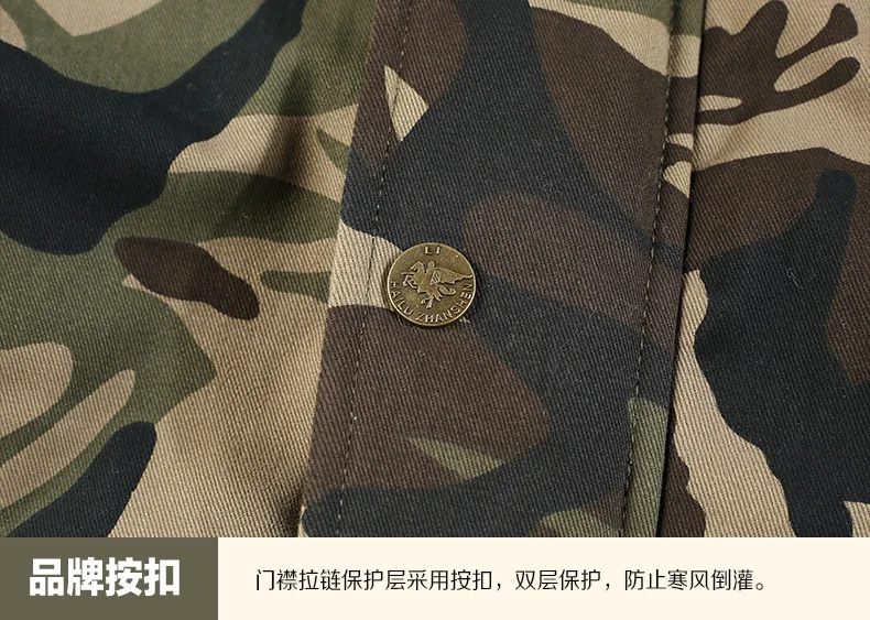 Зимние джунгли камуфляж ягненка хлопок утолщаются военная куртка для мужчин Открытый Велоспорт скалолазание Пешие прогулки термо дышащая куртка с капюшоном