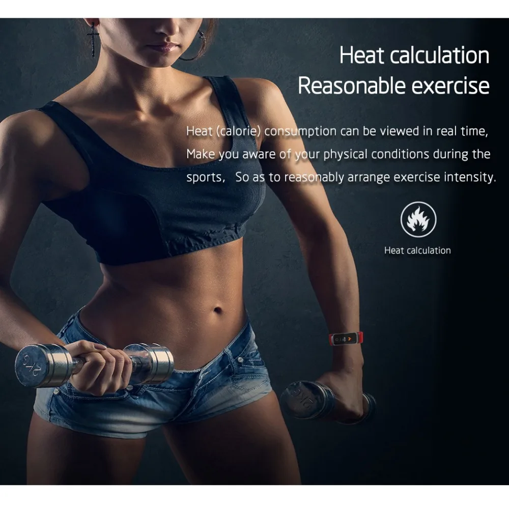 Sport Fitness Tracker M4 Smart Heart Rate Monitor Bracelet Calories Waterproof IP67 Band Fashion Watch for iOS | Электроника
