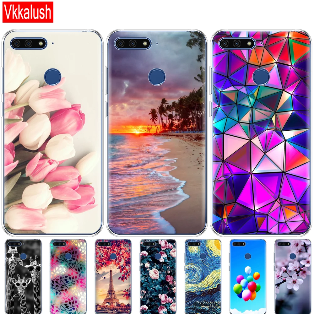 Силиконовый чехол для huawei Y6 2018 5 7 дюйма Prime забавная задняя крышка защитный мягкий
