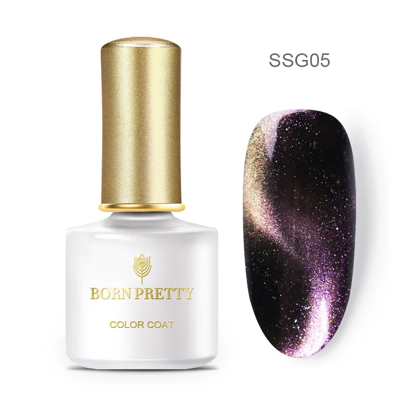 BP-SSG05 Магнитный Гель-лак для ногтей BORN PRETTY, 6 мл, Блестящие Блестки фиолетового цвета, долговечный замачиваемый УФ гель для ногтей, Гель-лак - Цвет: BP-SSG05