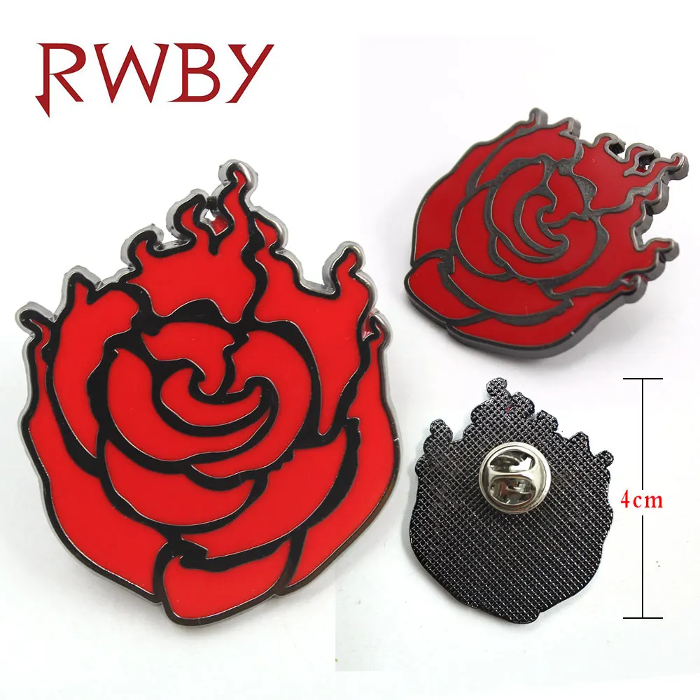 OHCOMICS Аниме RWBY Рубиновая Роза Стиль Металл 4 см брошь подвеска заколка нагрудник