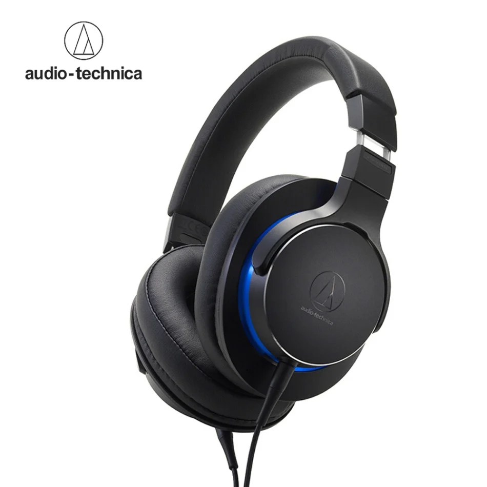 Черный Audio-Technica ATH-MSR7b через наушники-вкладыши гарнитура Музыка Наушники Hi-Fi закрытые динамический профессиональный наушники с микрофоном - Цвет: Черный