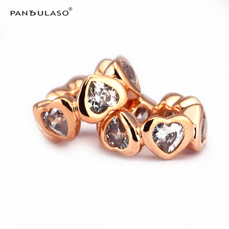 Розовое золото Цвет 925 стерлингового серебра ювелирные подвески в виде бус