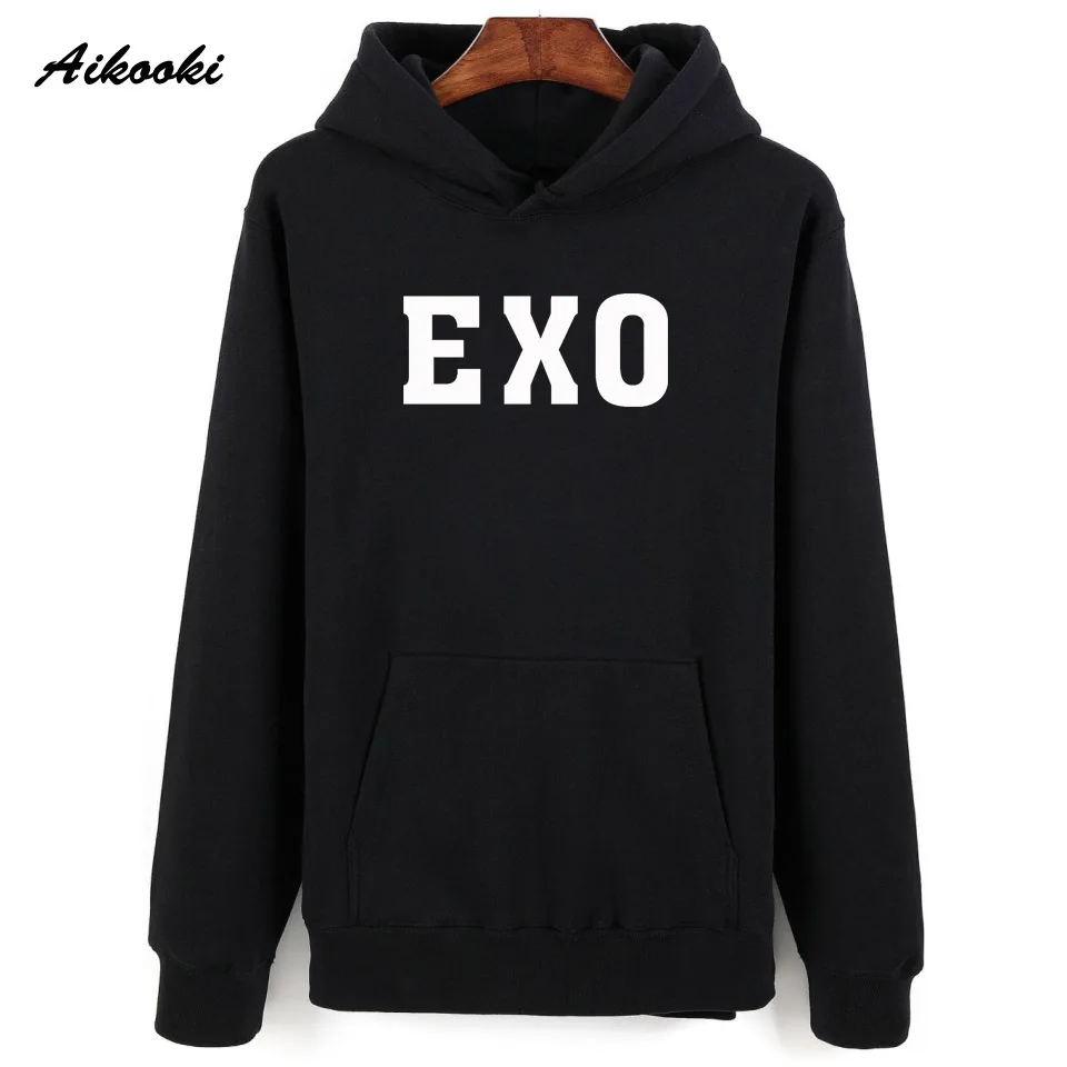 Aikooki Idols EXO толстовка с капюшоном для мужчин и женщин пуловер Весенняя свободная