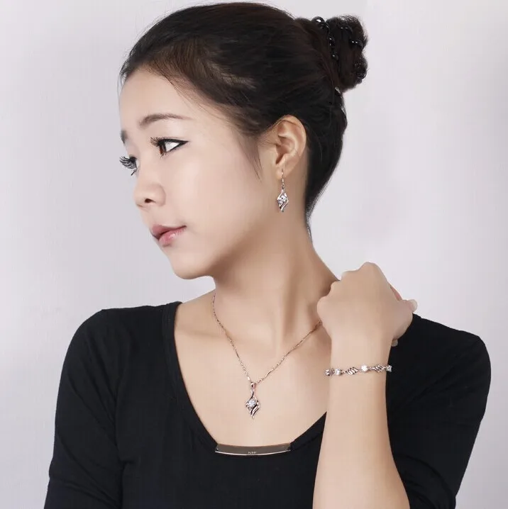 Ювелирный Комплект с подвеской и крыльями корейский стиль ювелирное изделие