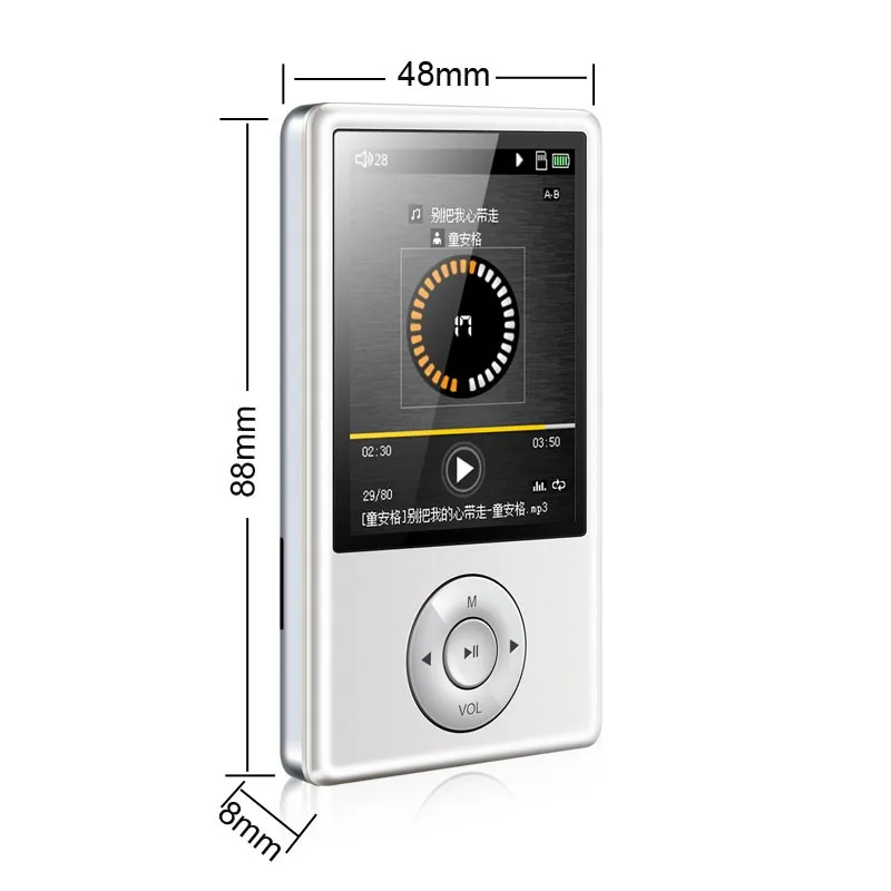 Новинка 2017 года оригинальный X11 MP3 плеер 8 ГБ 2.4 дюймов экран играть 60 H Mp3 плеера HiFi