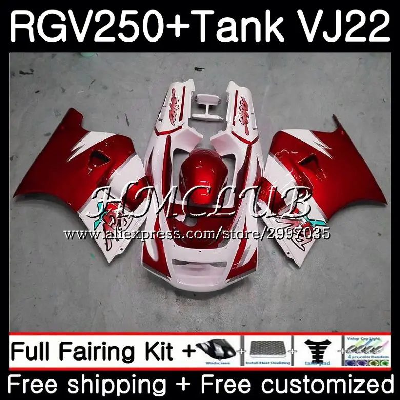 

+ Бак для SUZUKI RGV250 1990 1991 1992 1993 1994 1995 1996 42HC.7 жемчужно-красный запас RGV 250 VJ22 RGV-250 90 91 92 94 95 96 обтекатель