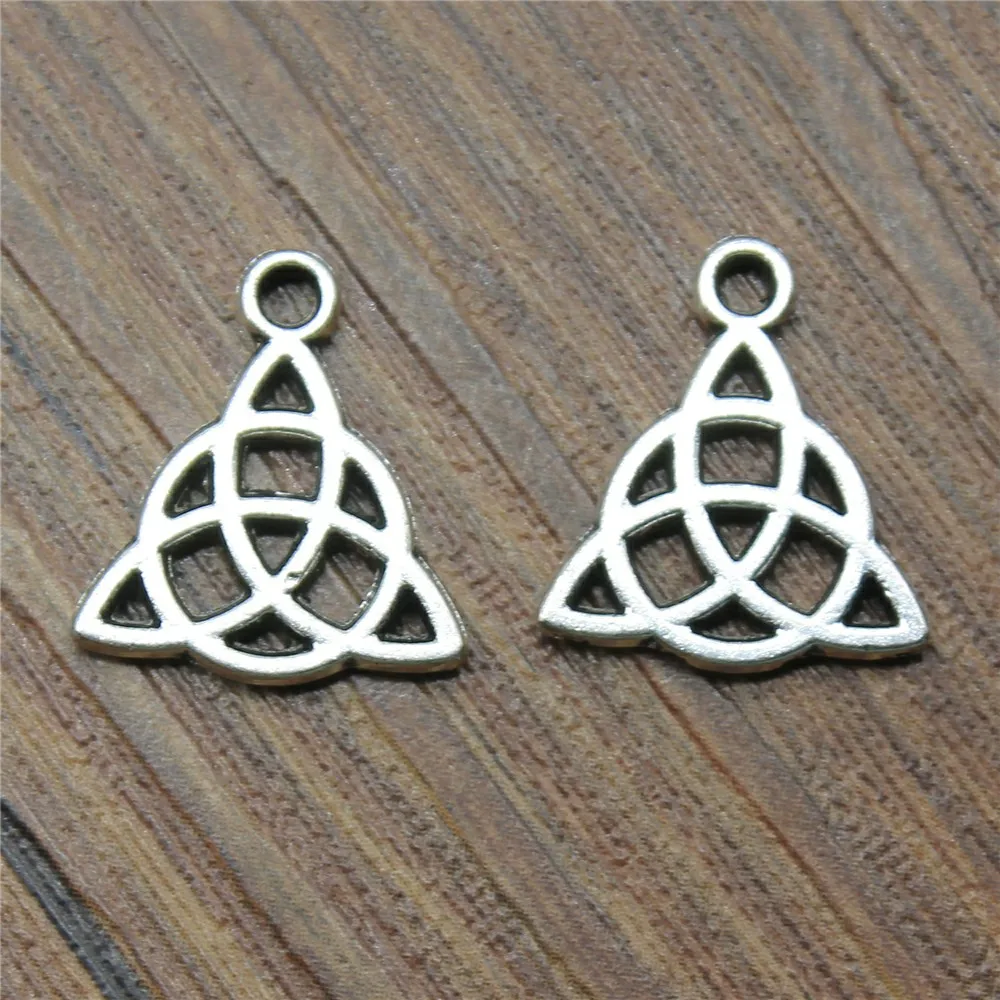 20 шт. подвески символы трикетры сделай сам ювелирные изделия античное серебро