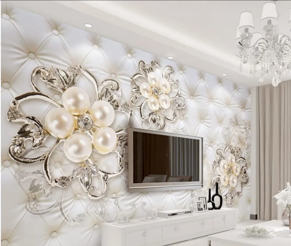 Пользовательские фотообои 3d красивые обои в европейском стиле с жемчужинами и