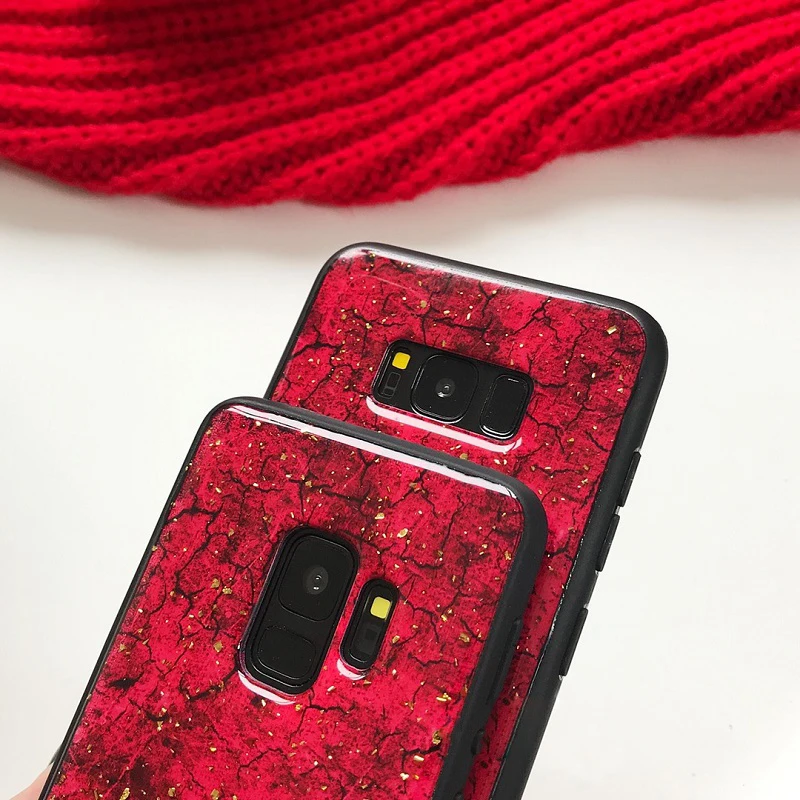 Роскошные мраморные чехлы для телефонов Samsung Galaxy S7 edge S9 S8 Plus Note 9 8 Мягкая