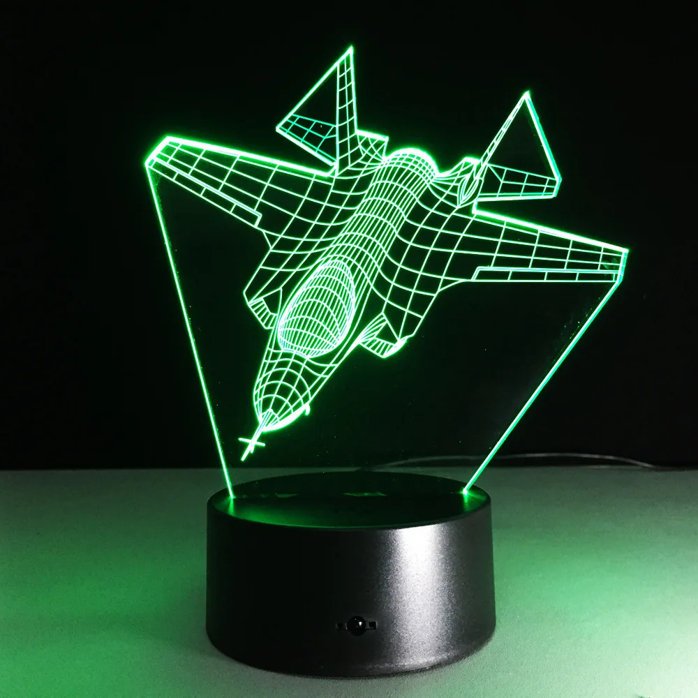 7 Цвет изменение истребитель ночной Светильник Коллекционная Чаризард 3D