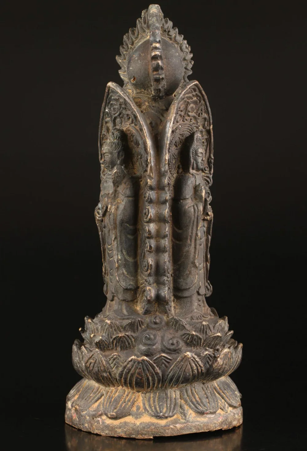 Винтажная Коллекция старое бронзовое литье редкая поклонение трехмерная статуя