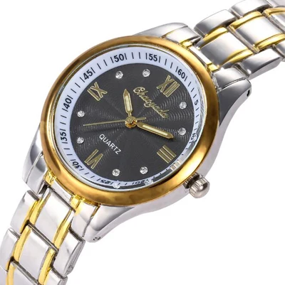 new women men couples lovers stainless steel diamond business quartz watches ladies luxury gold sliver bracelet watches - Цвет: D WOMEN