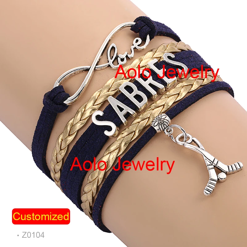 Хоккейный Браслет бесконечность с изображением буйвола/золота бесплатная