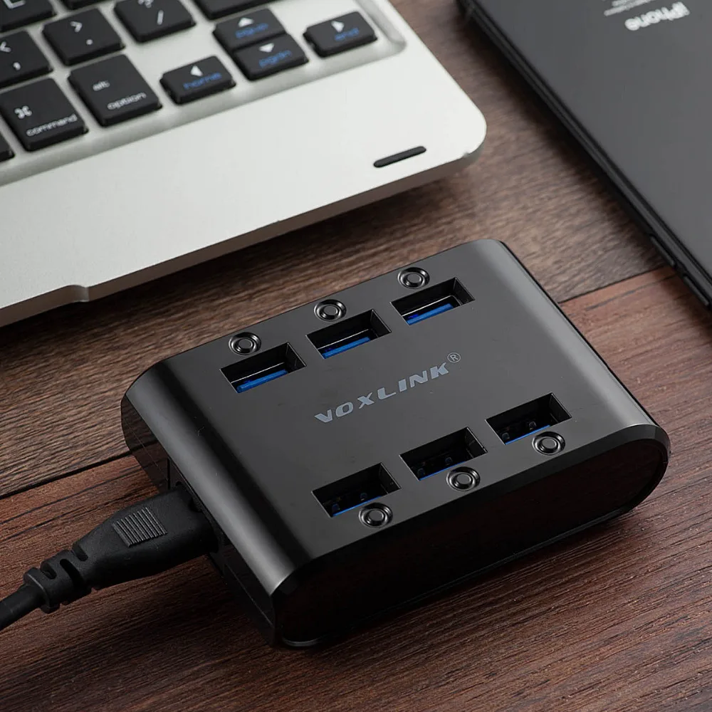 Voxlink мини Портативный multi Порты и разъёмы USB Зарядное устройство 24 Вт 4.8A 6 зарядка