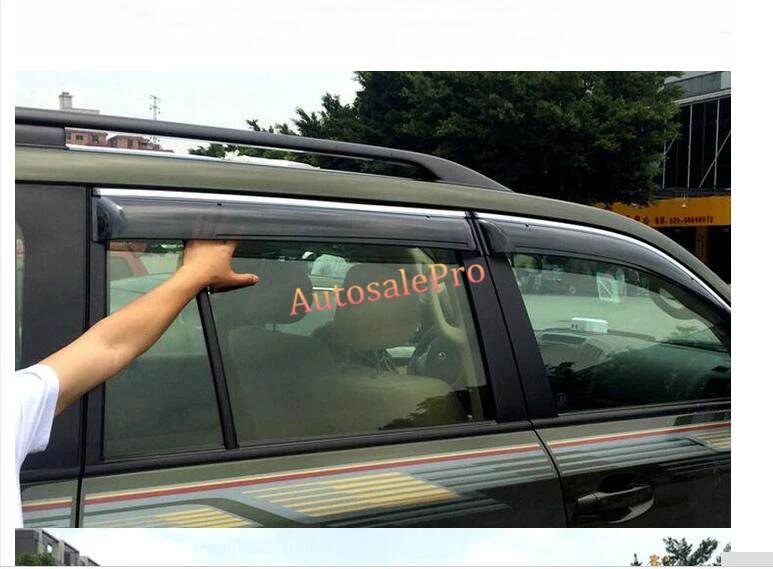 Хромированные полосы 4 двери окна солнцезащитный козырек защита дефлектор для