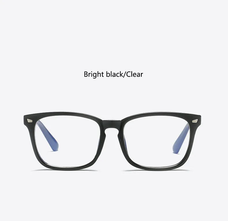 bright black clear Сексуальная фиолетовая оправа для очков, квадратная оправа для очков, прозрачные линзы, близорукость, ботаник, черные солнцезащитные очки, поддельные дизайнерские оправы для очков для женщин - Цвет оправы: bright black clear