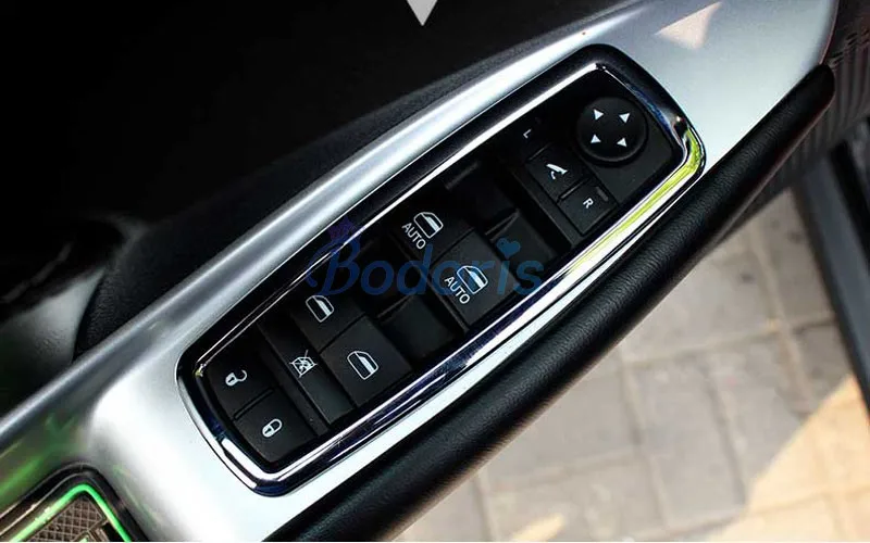 Аксессуары для Dodge Journey JUCV Fiat Freemont 2013- выделенный серебристый оконный стеклянный переключатель Крышка отделка хромированный автомобильный Стайлинг