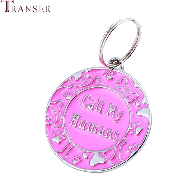 Идентификационные бирки для собак Transer надпись CALL MY Human круглой формы ошейник