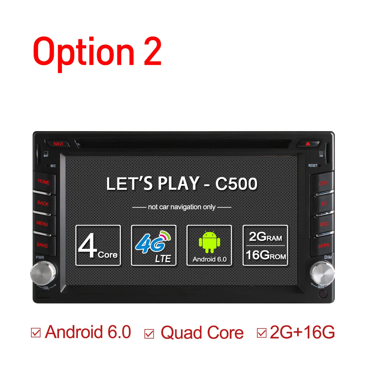 Ownice C500 Universal 2 din Android 6.0 Octa 8 Core Car DVD player GPS Wifi BT Radio 2GB RAM 32GB ROM 4G SIM LTE Network | Автомобили и
