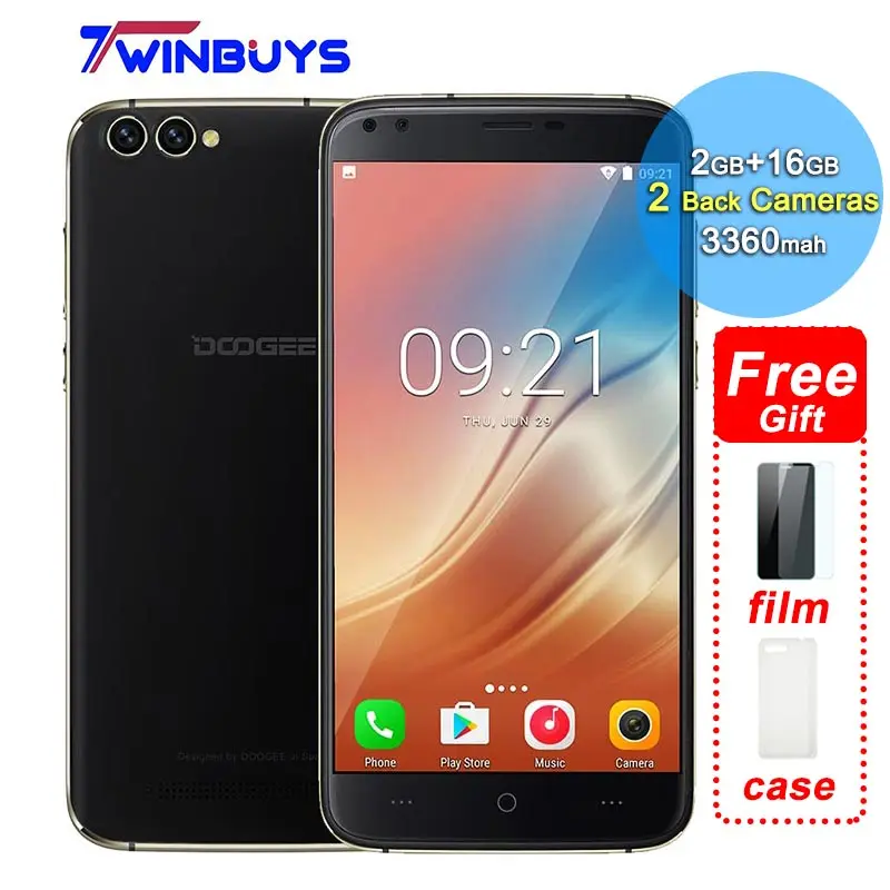 Оригинал Doogee X30 Android 7 0 смартфон 2 ГБ Оперативная память 16 Встроенная MTK6580A 4 ядра