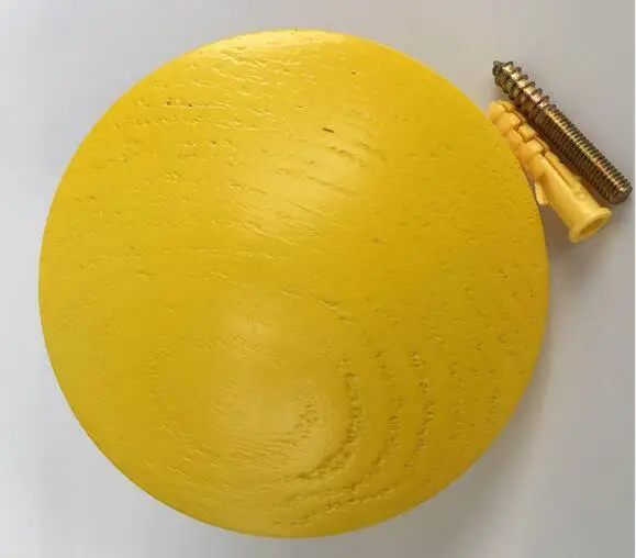 Yellow Настенная вешалка для одежды, деревянная вешалка для пальто, круглый крючок с грибами, настенная вешалка, деревянные крючки для пальто, красивое украшение для дома - Цвет: Yellow