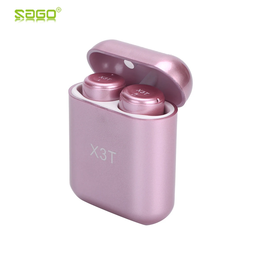 Sago X2T/X3T беспроводные наушники истинные стерео Bluetooth бас для iPhone/Android/samsung