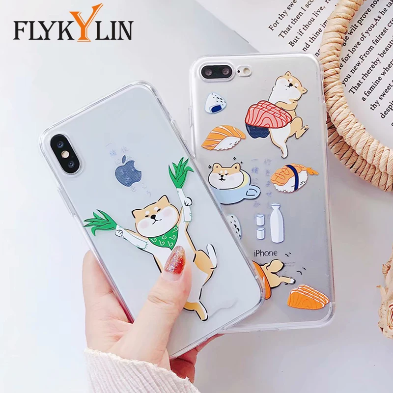 FLYKYLIN милый вельш корги пемброк Шиба ину животное собака Мягкий силиконовый чехол