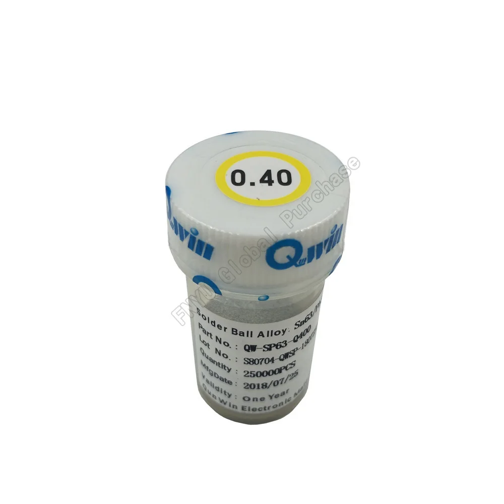 0.4mm 1PCS Припоя 250 K 0,2/0,25/0,3/0,35 мм пайки луженые шариковые выводы для микросхема наладочная станция деболлинга по технологии BGA паяльная станция пайка ПХД для сварки - Цвет: 0.4mm 1PCS