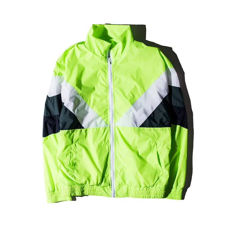 Chinese brand green Года классический военно-морского флота куртка мужская три цвета с длинными рукавами ветровка куртка спортивного пальто пара хип-хоп скейтборд - Цвет: Chinese brand green