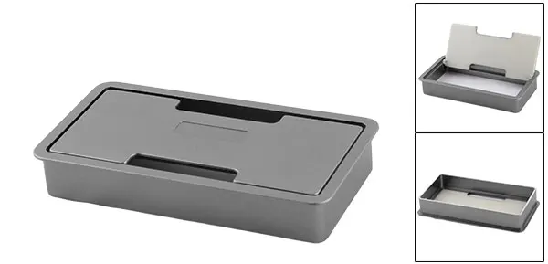 Пластик прямоугольный стол компьютера PC кабель Втулки Провода отверстие крышки