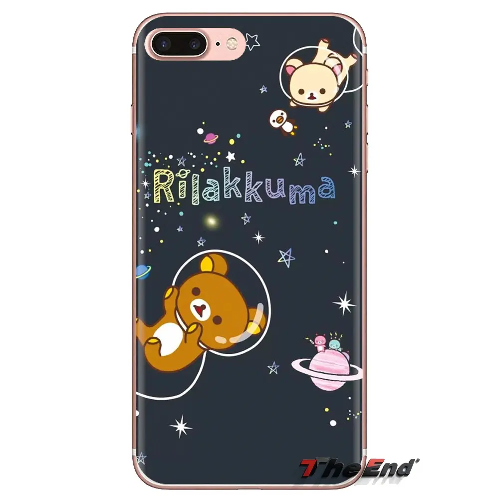 ТПУ силиконовый чехол Rilakkuma Тедди Релакс Мишка арт для Sony Xperia Z Z1 Z2 Z3 Z5 compact M2 M4 M5 C4 E3