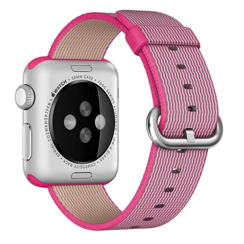 Ремешок нейлоновый Плетеный для Apple Watch Band 44 мм 40 iwatch band 42 38 браслет наручных часов