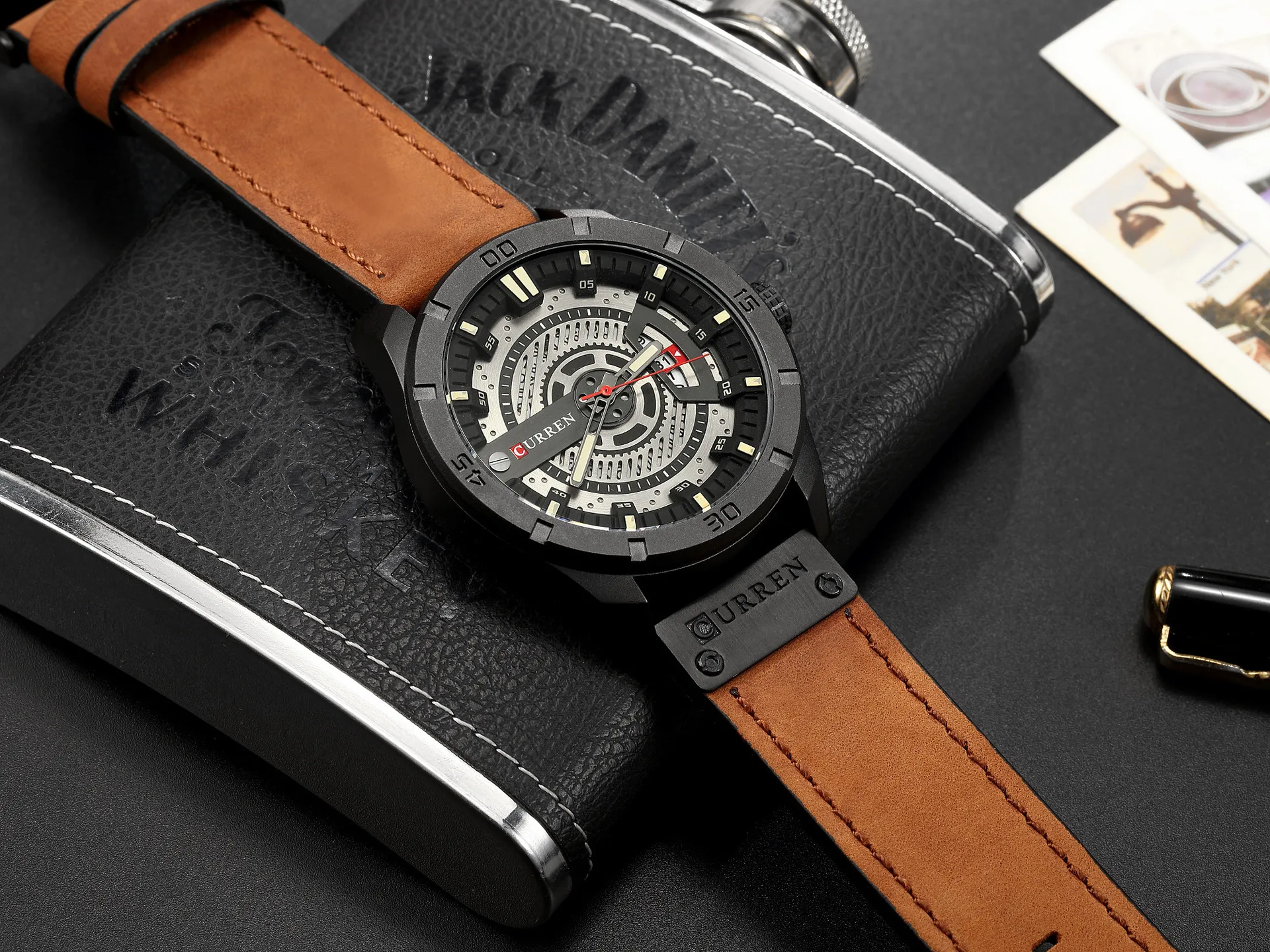 CURREN Top Brand Luxury Watches Men Display Date Leather Creative Quartz Wrist Watch Reloj mujeres relogio masculino horloge | Наручные