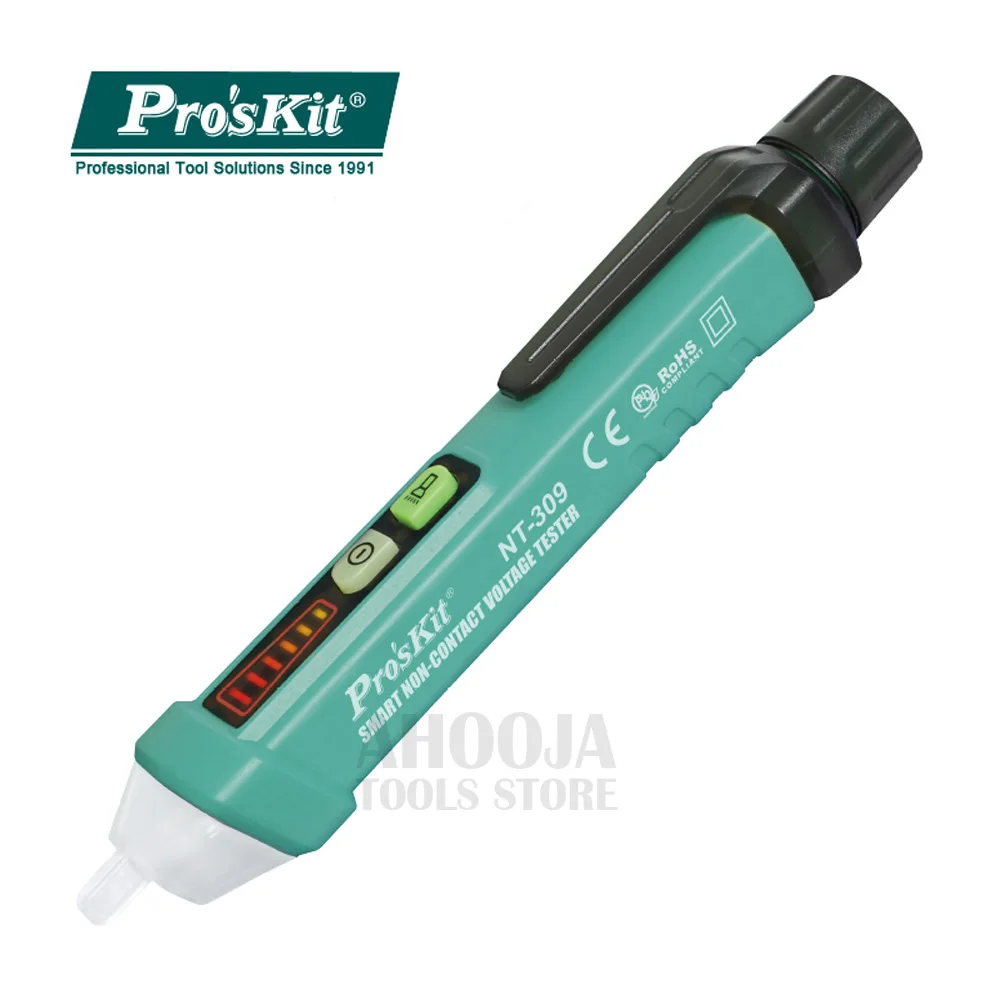 Pro'sKit портативный Бесконтактный интеллект напряжение тесты карандаш Multi-Functional Индукционная электронная ручка со светодиодный освещающие инструменты