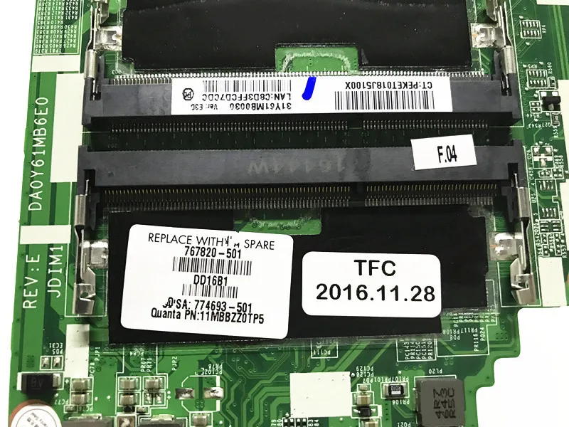 Для струйного принтера HP PAVILION 13 A X360 Материнская плата ноутбука 767820 501 001
