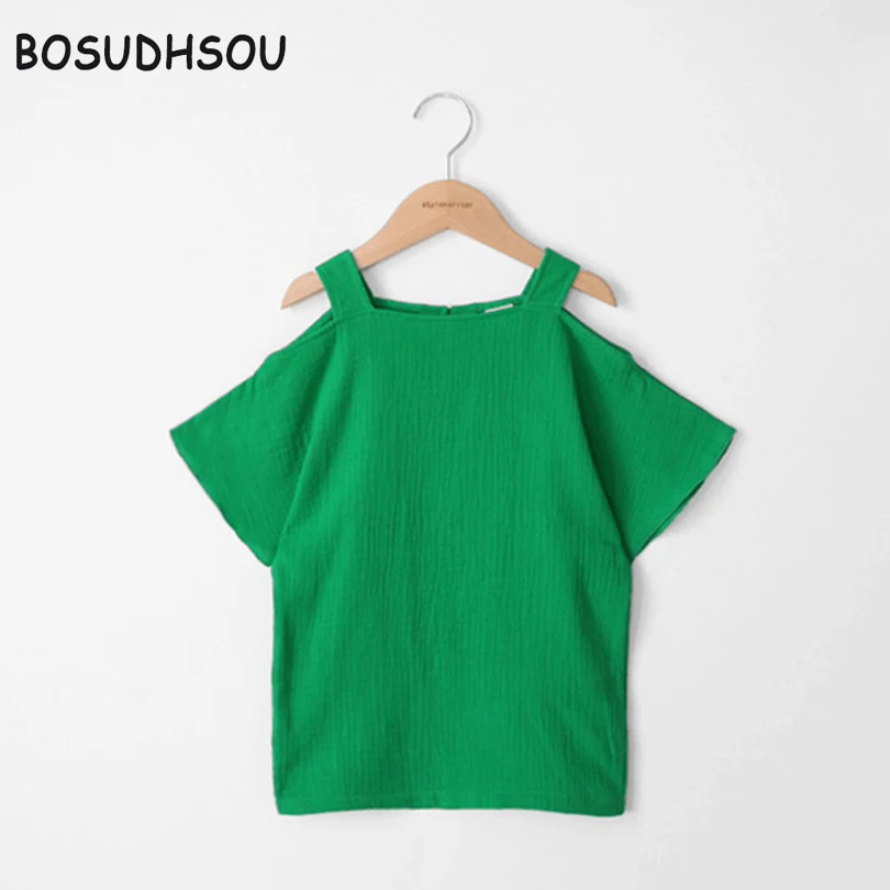 Bosudhsou/летнее платье для девочек Детские платья без бретелек праздничное