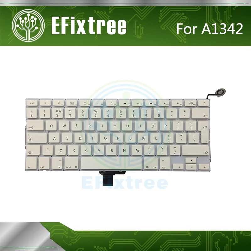 10 шт./лот A1342 раскладка клавиатуры великобритания Английский для Macbook Белый 13 3