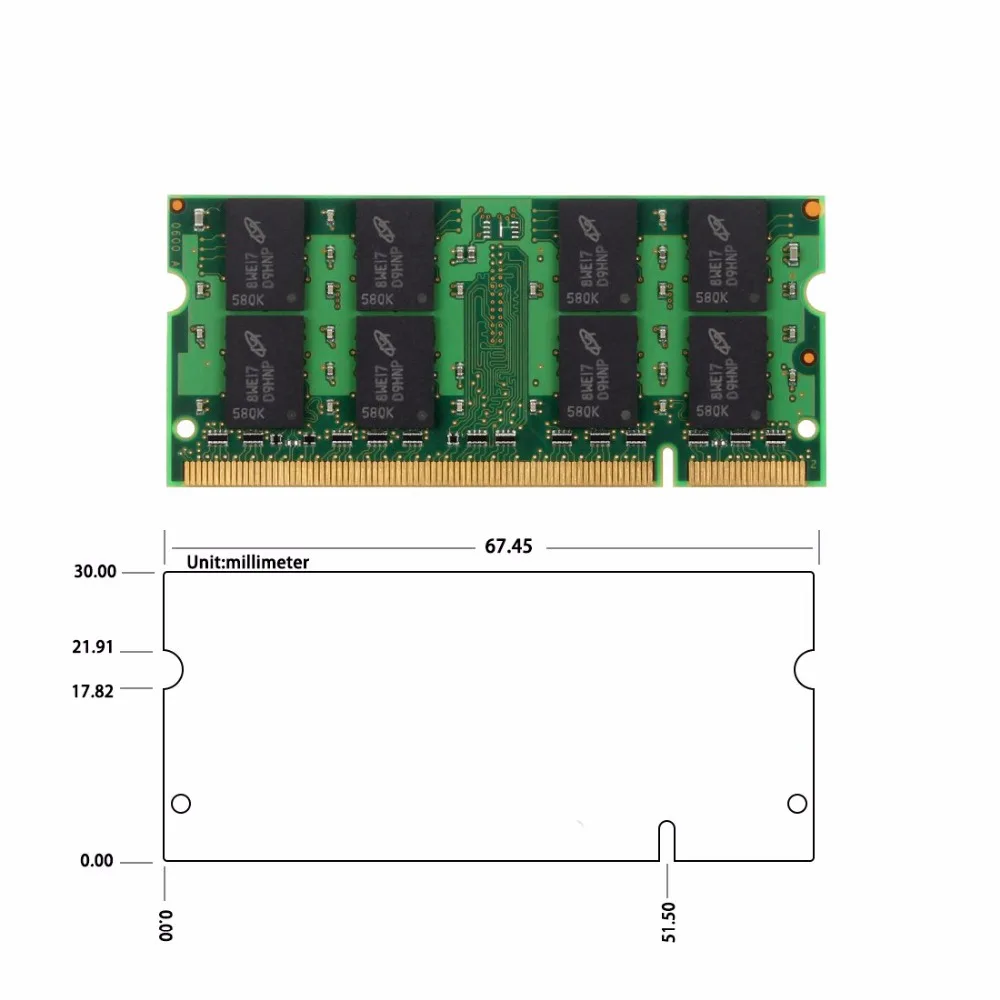 Ankowall DDR2 SO-DIMM 2 Гб оперативной памяти 800 МГц памяти ноутбука PC2-6400 оперативной памяти ноутбука