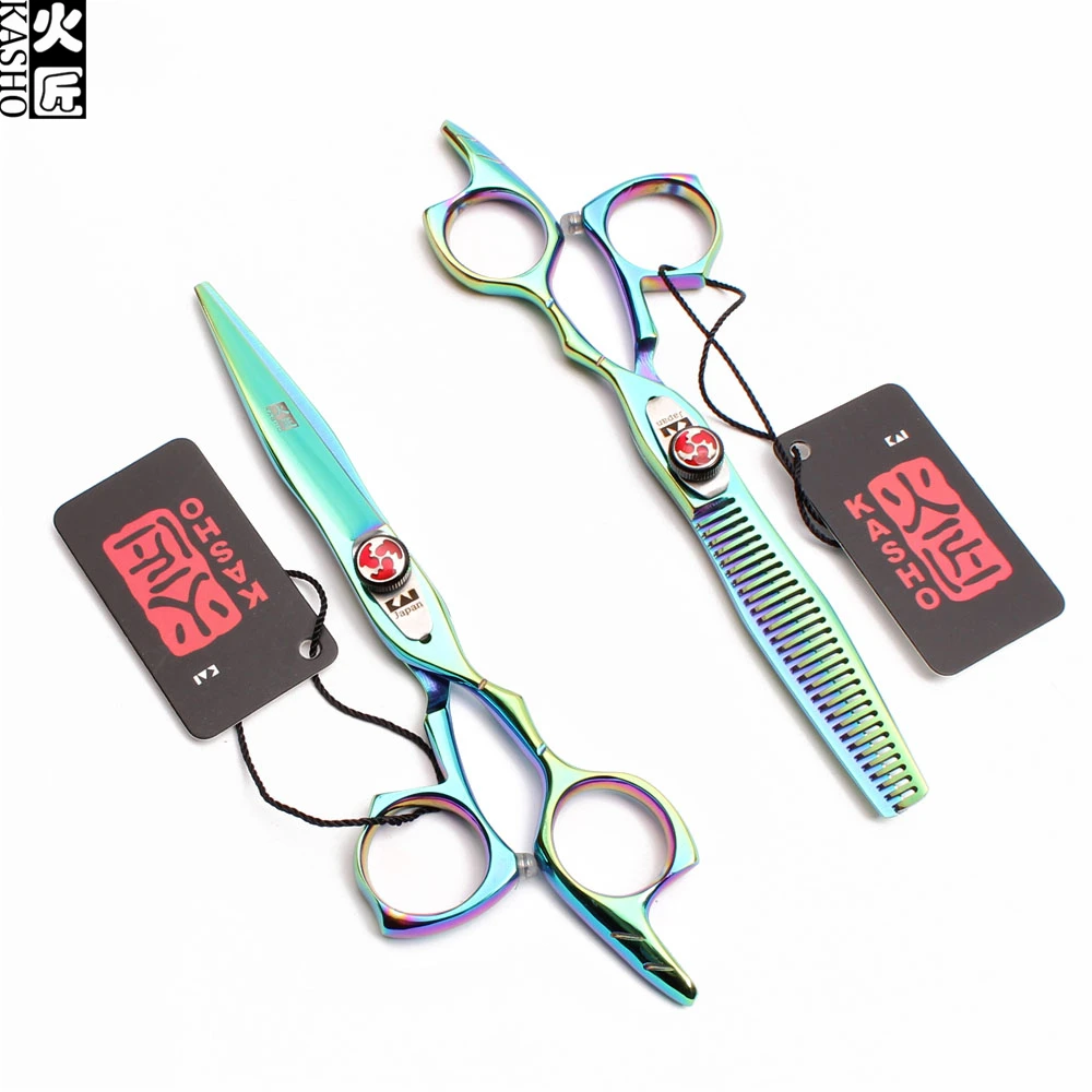 H9017 5.5In. 16 см Kasho JP 440C Парикмахерские ножницы истончающие Ножницы Профессиональные