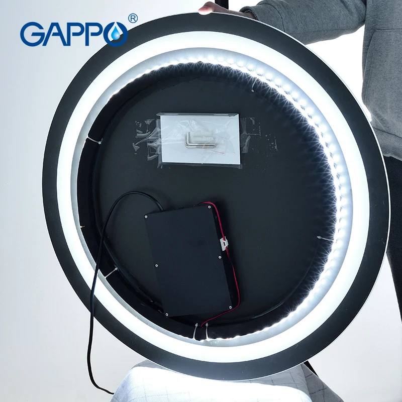 Зеркало для ванной комнаты Gappo круглое светодиодное косметическое зеркало