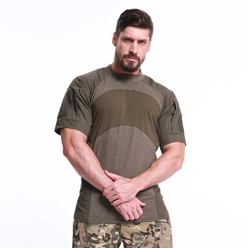 Новые мужские тактические футболки Airsoft Uniforme, камуфляжные футболки с коротким рукавом для охоты, туризма, охоты, базовые слои, одежда для пейнтбола