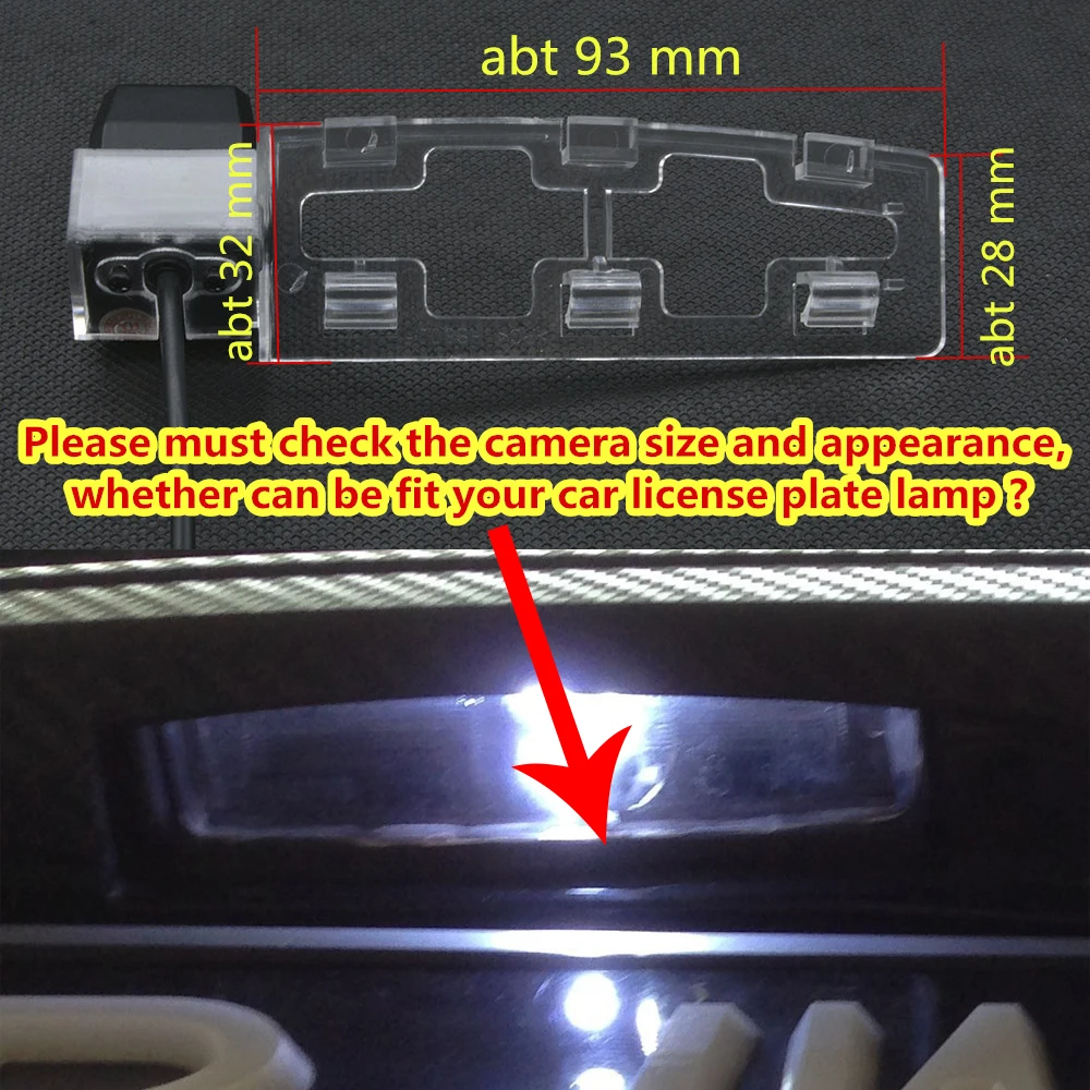 Для Toyota Yaris Sedan Vios 2008 2009 2010 2011 2012 8LED автомобильная парковочная камера заднего вида 4