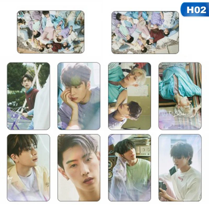 10 шт./компл. Kpop GOT7 присутствуют: вы Фотокарта фото Stikcy карты студент Кристалл карты Стикеры