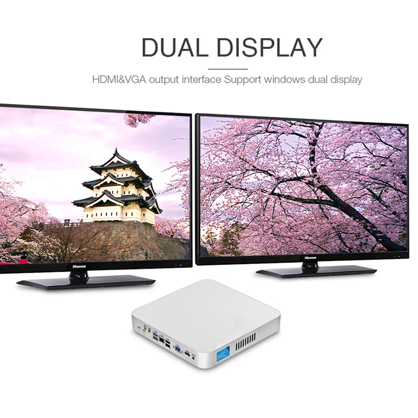 XCY мини-ПК Windows 7 Celeron 1037U N3150 HDMI Wifi usb HTPC Celeron N2810 тонкий клиент бытовой офисный компьютер ПК