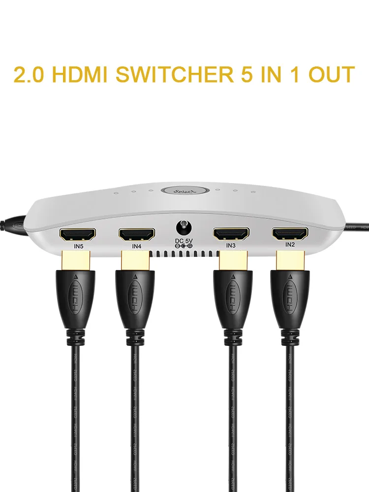 4K 60Hz 2 0 HDMI переключатель 5 вход 1 выход поддержка HDR сплиттер с ИК управлением для